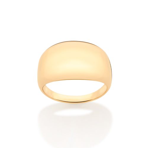 ANEL ABAULADO BANHADO A OURO 18K