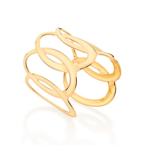 MAXI ANEL AJUSTÁVEL BANHADO A OURO 18K