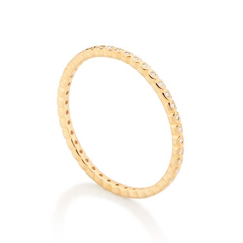 MEIA ALIANÇA BANHADA A OURO 18K COM ZIRCÔNIAS