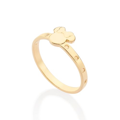 ANEL MINNIE BANHADO A OURO 18K