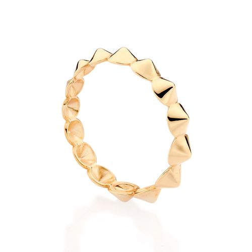 ANEL SPIKES BANHADO A OURO 18K