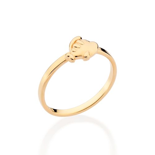 ANEL SKINNY LINGUADO BANHADO A OURO 18K