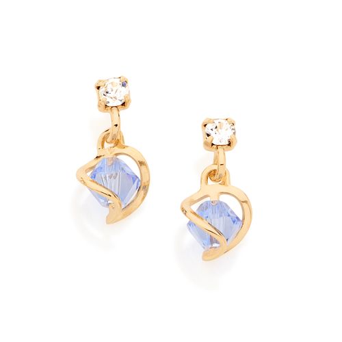 BRINCO BANHADO A OURO 18K COM ZIRCÔNIAS E CRISTAIS