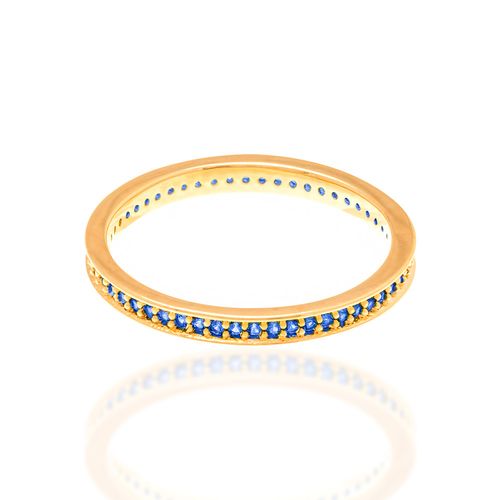 ALIANÇA BANHADA A OURO 18K COM ZIRCÔNIAS
