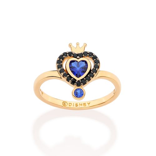 ANEL SKINNY RAINHA MÁ BANHADO A OURO 18K COM ZIRCÔNIAS E APLICAÇÃO DE RHODIUM NEGRO