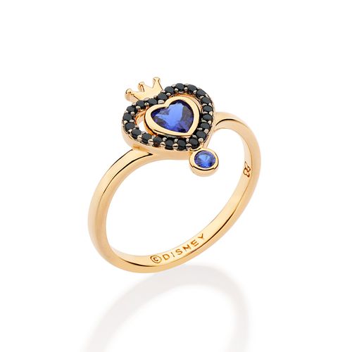 ANEL SKINNY RAINHA MÁ BANHADO A OURO 18K COM ZIRCÔNIAS E APLICAÇÃO DE RHODIUM NEGRO