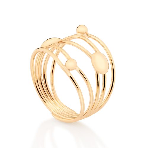 MAXI ANEL BANHADO A OURO 18K