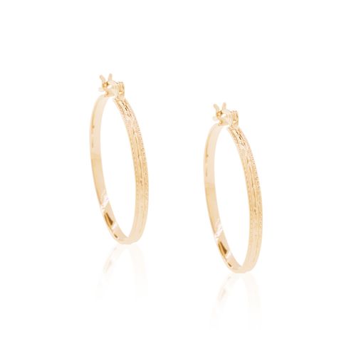 BRINCO BANHADO A OURO 18K FORMATO ARGOLA