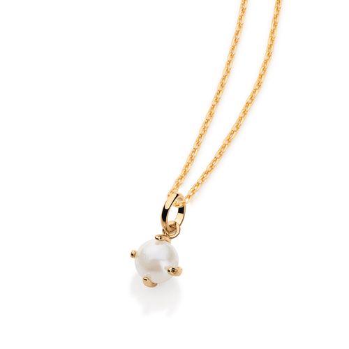 PINGENTE SOLITÁRIO BANHADO A OURO 18K COM PÉROLA
