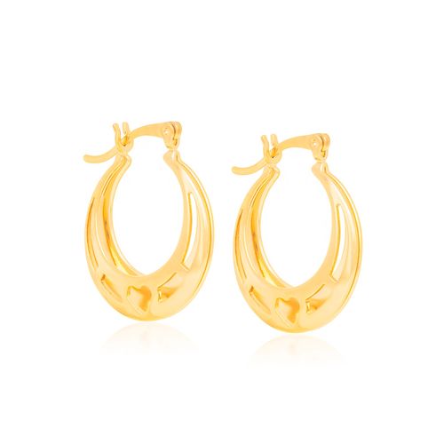 BRINCO BANHADO A OURO 18K FORMATO ARGOLA