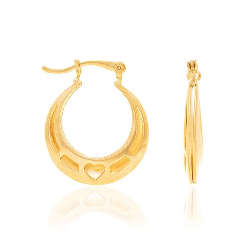 BRINCO BANHADO A OURO 18K FORMATO ARGOLA