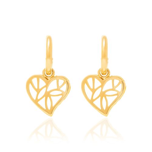 BRINCO BANHADO A OURO 18K CORAÇÃO