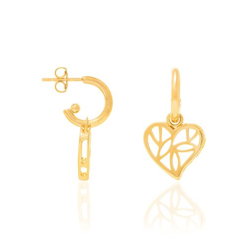 BRINCO BANHADO A OURO 18K CORAÇÃO
