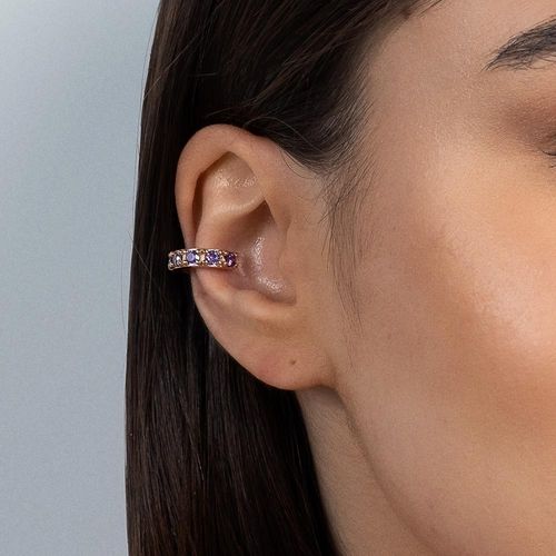 BRINCO PIERCING DE PRESSÃO BANHADO A OURO 18K COM ZIRCÔNIAS