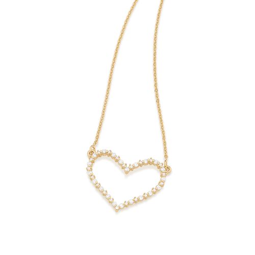 GARGANTILHA BANHADA A OURO 18K COM PENDANT DE CORAÇÃO