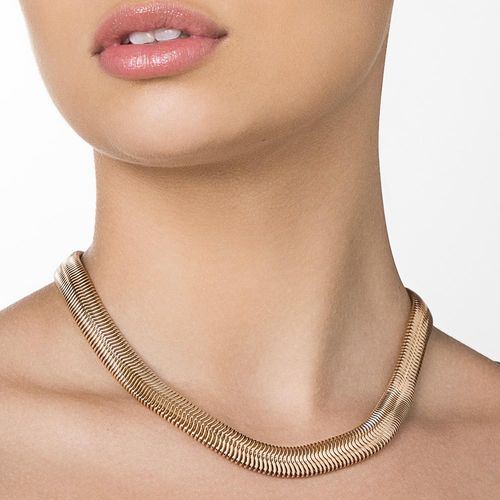 GARGANTILHA RABO DE RATO BANHADO A OURO 18K