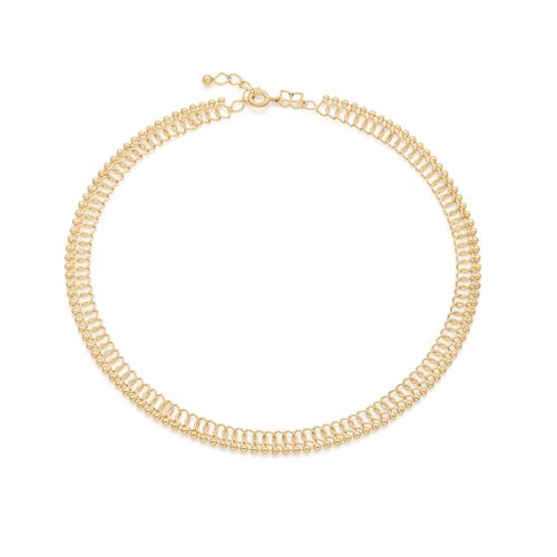 GARGANTILHA CHOKER BANHADA A OURO 18K