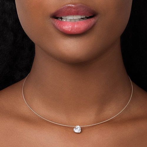 CHOKER CORAÇÃO BANHADO A OURO 18K COM ZIRCÔNIA