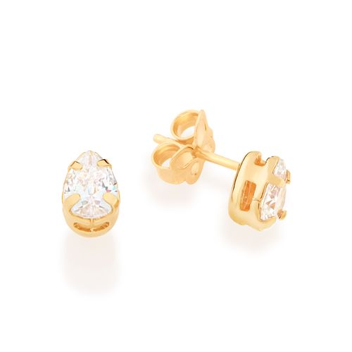 BRINCO INFANTIL BANHADO A OURO 18K COM ZIRCÔNIAS