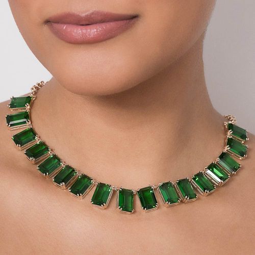 GARGANTILHA CHOKER BANHADA A OURO 18K COM CRISTAIS