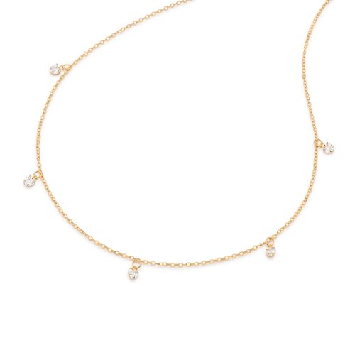 GARGANTILHA BANHADA A OURO 18K COM ZIRCÔNIA
