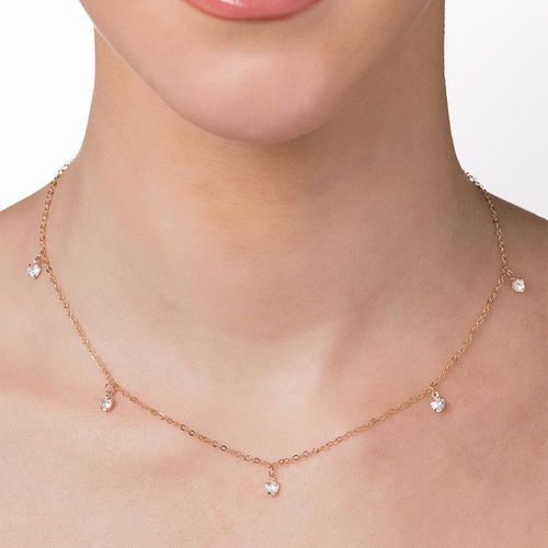 GARGANTILHA BANHADA A OURO 18K COM ZIRCÔNIA