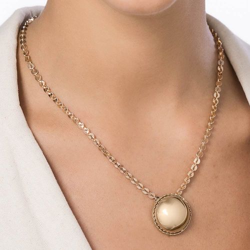 GARGANTILHA COM MEIA ESFERA BANHADA A OURO 18K