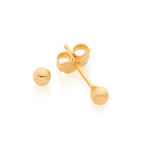 BRINCO INFANTIL BANHADO A OURO 18K BOLA