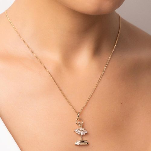 GARGANTILHA BAILARINA BANHADA A OURO 18K COM ZIRCÔNIAS