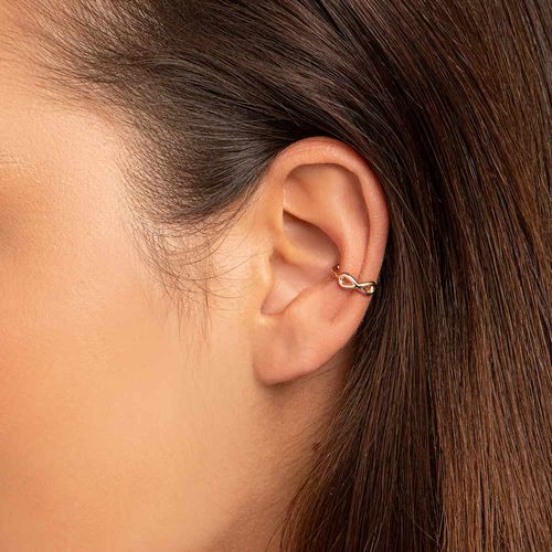 BRINCO PIERCING DE PRESSÃO INFINITO BANHADO A OURO 18K