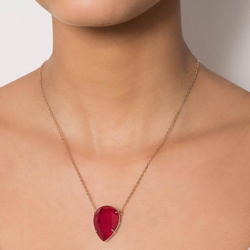 GARGANTILHA GOTA BANHADA A OURO 18K COM CRISTAL FUSION