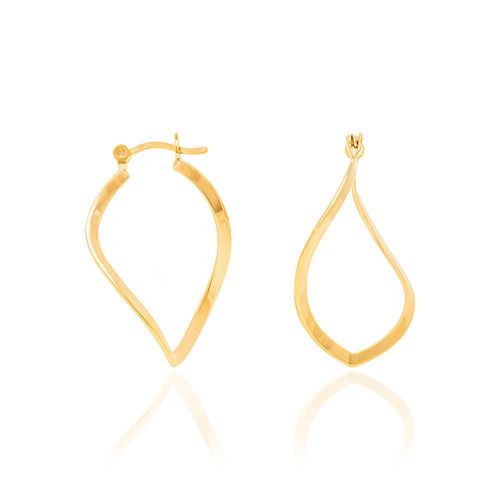 BRINCO ARGOLA TORCIDA BANHADO A OURO 18K