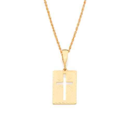 PINGENTE CRUZ  BANHADO A OURO 18K