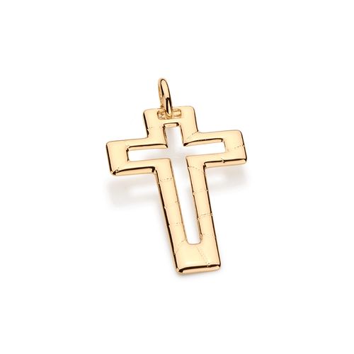 PINGENTE BANHADO A OURO 18K CRUZ