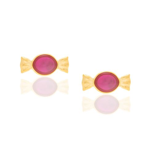 BRINCO INFANTIL BANHADO A OURO 18K COM APLICAÇÃO DE RESINA