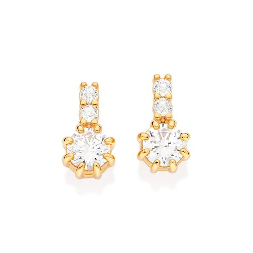 BRINCO BANHADO A OURO 18K COM ZIRCÔNIAS