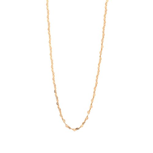 CORDÃO CORAÇÃO INFINITO BANHADO A OURO 18K