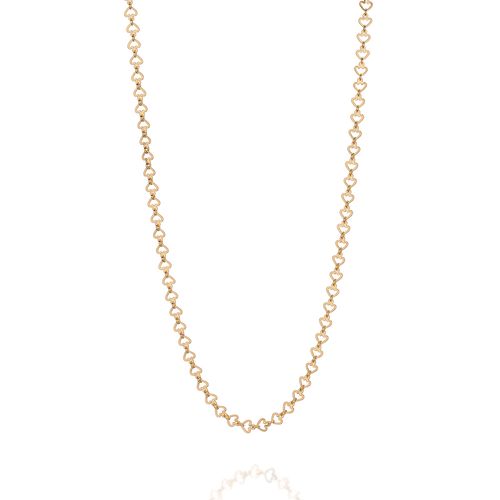 GARGANTILHA INFANTIL BANHADA A OURO 18K FIO DE CORAÇÕES