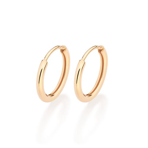 BRINCO ARGOLA BANHADA A OURO 18K