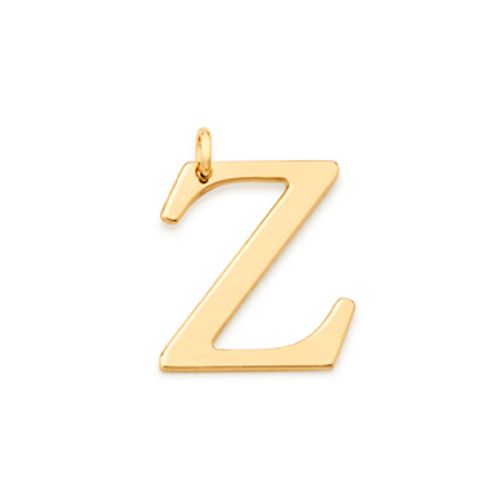 PINGENTE LETRA BANHADO A OURO 18K-LETRA Z