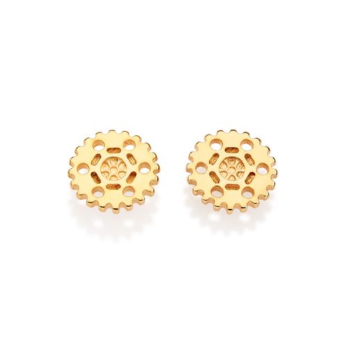 BRINCO ENGRENAGEM BANHADO A OURO 18K