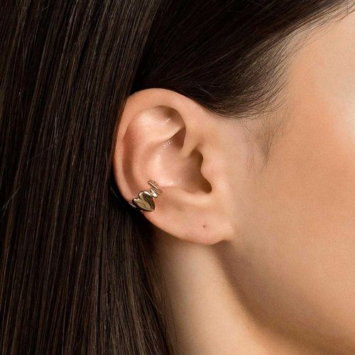 BRINCO PIERCING DE PRESSÃO BATIMENTOS DO CORAÇÃO BANHADO A OURO 18K