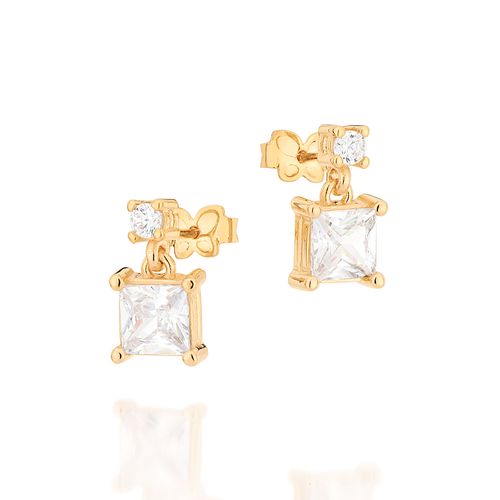 BRINCO BANHADO A OURO 18K COM ZIRCÔNIAS