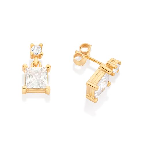 BRINCO BANHADO A OURO 18K COM ZIRCÔNIAS