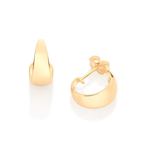 BRINCO MEIA ARGOLA BANHADO A OURO 18K
