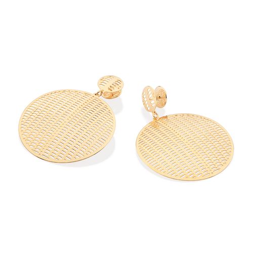 MAXI BRINCO REDONDO BANHADO A OURO 18K