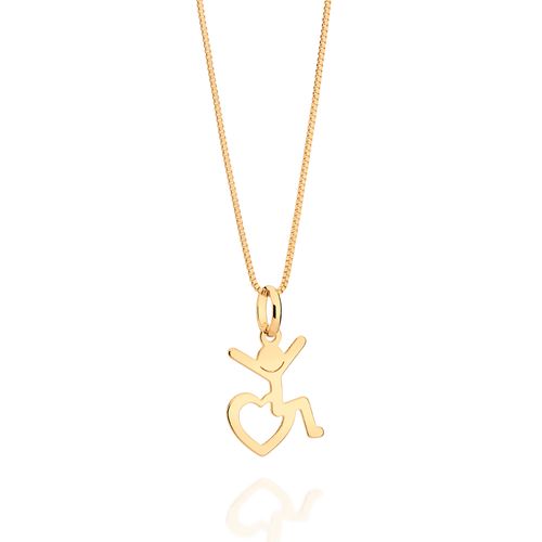 PINGENTE AMOR ESPECIAL BANHADO A OURO 18K