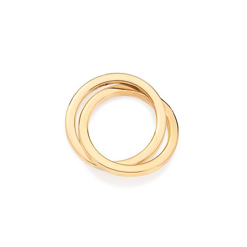 PINGENTE CIRCULO DUPLO BANHADO A OURO 18K