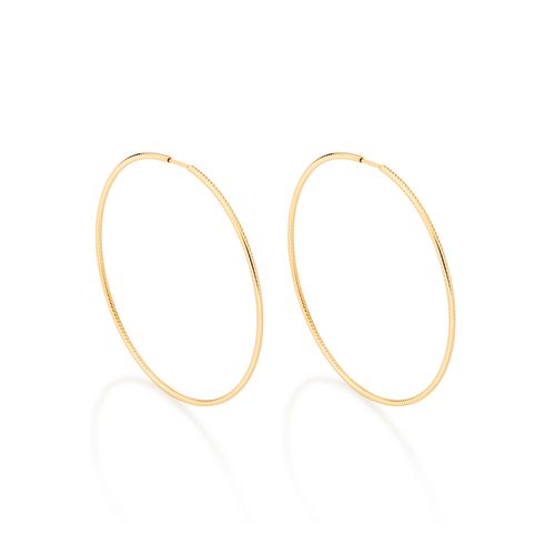 BRINCO ARGOLA BANHADO A OURO 18K