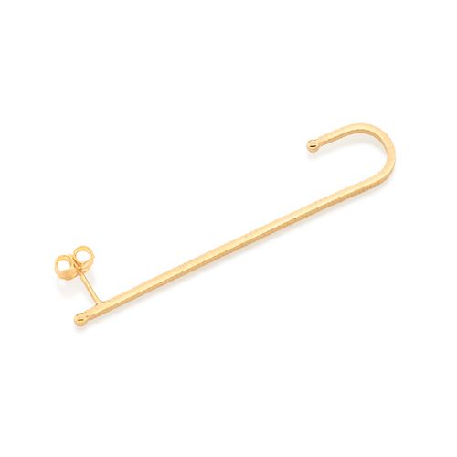 BRINCO EAR CLIMBER BANHADO A OURO 18K